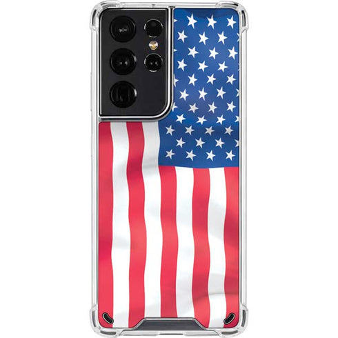 USA Flag American Flag Galaxy S21 Ultra 5G Clear Case